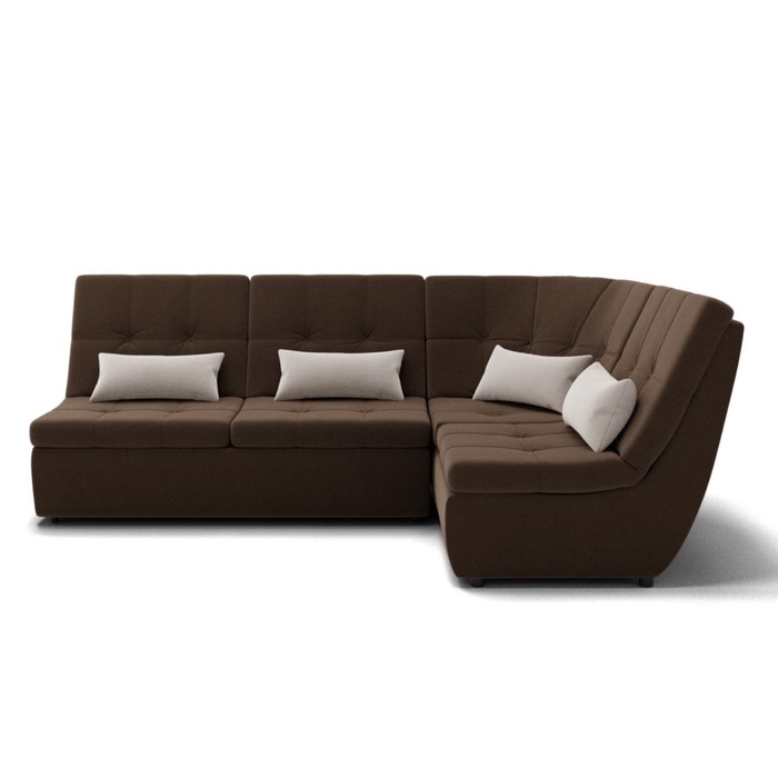 Диван угловой «Калифорния 3», механизм пума, универсальный, велюр, цвет селфи 03/подушки 01 - Фото 1