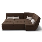 Угловой диван «Калифорния 3», механизм пума, универсальный, велюр, селфи 03 / подушки 01 - Фото 3