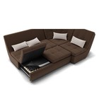 Диван угловой «Калифорния 3», механизм пума, универсальный, велюр, цвет селфи 03/подушки 01 - Фото 4