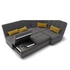 Угловой диван «Калифорния 3», механизм пума, универсальный, велюр, селфи 07 / подушки 08 - Фото 4