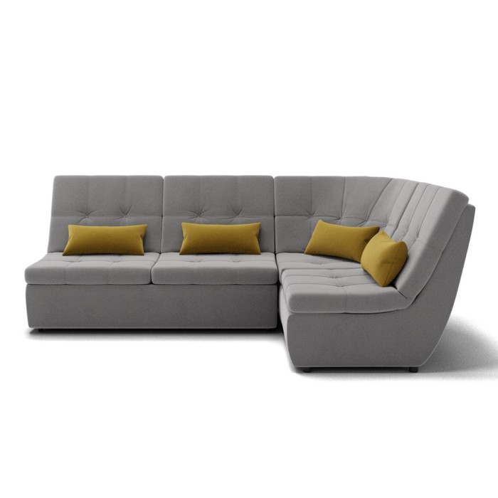 Диван угловой «Калифорния 3», механизм пума, универсальный, велюр, цвет селфи 15/подушки 08 - Фото 1