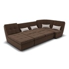 Диван п – образный «Калифорния 4», механизм пума, универсальный, велюр, цвет селфи 03/подушки 01 - Фото 3