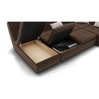 Диван п – образный «Калифорния 4», механизм пума, универсальный, велюр, цвет селфи 03/подушки 01 - Фото 5