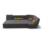 Диван п – образный «Калифорния 4», механизм пума, универсальный, велюр, цвет селфи 07/подушки 08 9437789