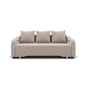 Прямой диван «Квадро 5», механизм еврокнижка, велюр, цвет селфи 01