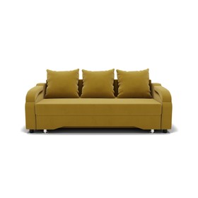 Прямой диван «Квадро 5», механизм еврокнижка, велюр, цвет селфи 08