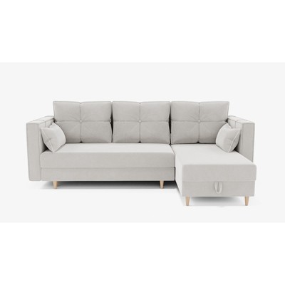 Угловой диван «Консул 2», механизм пантограф, угол правый, велюр, цвет селфи 01