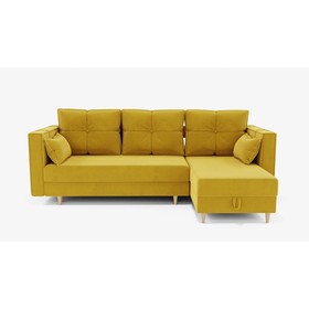 Угловой диван «Консул 2», механизм пантограф, угол правый, велюр, цвет селфи 08
