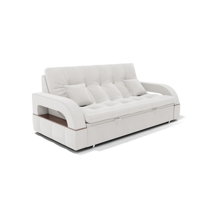 Прямой диван «Майами 1», механизм венеция, велюр, цвет селфи 01 / подушки 01 - Фото 1