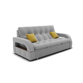 Прямой диван «Майами 1», механизм венеция, велюр, цвет селфи15 / подушки 08