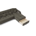 Диван угловой «Майами 2», универсальный, механизм венеция, велюр, цвет селфи 03/подушки 03 - Фото 7