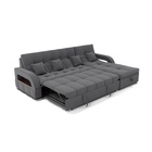 Диван угловой «Майами 2», механизм венеция, универсальный, велюр, цвет селфи 07/подушки 07 - Фото 6