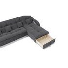 Диван угловой «Майами 2», механизм венеция, универсальный, велюр, цвет селфи 07/подушки 07 - Фото 7