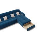 Диван угловой «Майами 2», универсальный, механизм венеция, велюр, цвет селфи 02/подушки 01 - Фото 7