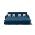 Диван угловой «Майами 2», универсальный, механизм венеция, велюр, цвет селфи 02/подушки 01 - Фото 9