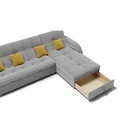 Диван угловой «Майами 2», механизм венеция, универсальный, велюр, цвет селфи 15/подушки 08 - Фото 7