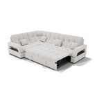 Угловой диван «Майами 3», механизм венеция, универсальный, велюр, селфи 01 / подушки 01 - Фото 3