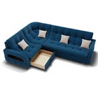 Диван угловой «Майами 3», механизм венеция, универсальный, велюр, цвет селфи 02/подушки 01 - Фото 5