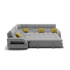 Диван угловой «Майами 3», механизм венеция, универсальный, велюр, цвет селфи 15/подушки 08 - Фото 4