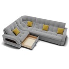 Диван угловой «Майами 3», механизм венеция, универсальный, велюр, цвет селфи 15/подушки 08 - Фото 5