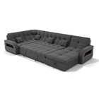 П-образный диван «Майами 4», механизм венеция, универсальный, велюр, селфи 07/подушки 07 - Фото 2