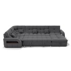 П-образный диван «Майами 4», механизм венеция, универсальный, велюр, селфи 07/подушки 07 - Фото 3