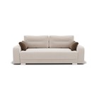 Прямой диван «Модерн 1», механизм пантограф, велюр, цвет селфи 01 / подушки 03 - Фото 1