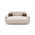 Прямой диван «Модерн 1», механизм пантограф, велюр, цвет селфи 01 / подушки 03 - Фото 4