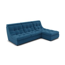 Угловой диван «Монако 2», механизм венеция, универсальный, велюр, цвет селфи 02