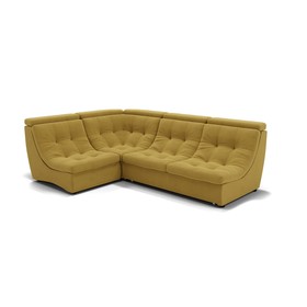 Угловой диван «Монако 3», механизм венеция, универсальный, велюр, цвет селфи 08