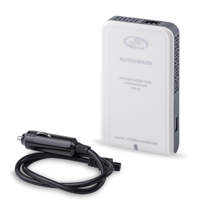 Преобразователь напряжения-инвертер Autovirazh AV-015100, 12 В-220 В, USB - Фото 1