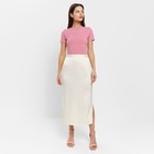 Юбка женская MINAKU: Silk pleasure цвет бежевый, р-р 44 - фото 321372636