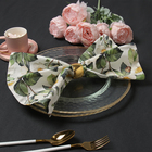 Набор салфеток с декорат. кольцами Этель Camellia 40х40 см - 4 шт, 100% хлопок, саржа - Фото 2