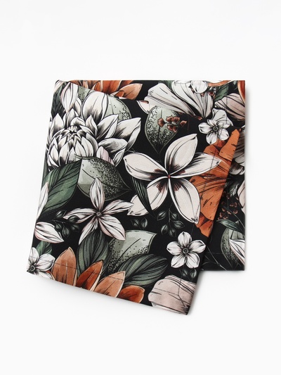 Набор салфеток с декоративными кольцами «Этель» Meadow flower, 40×40 см - 4 шт., 100% хлопок, саржа