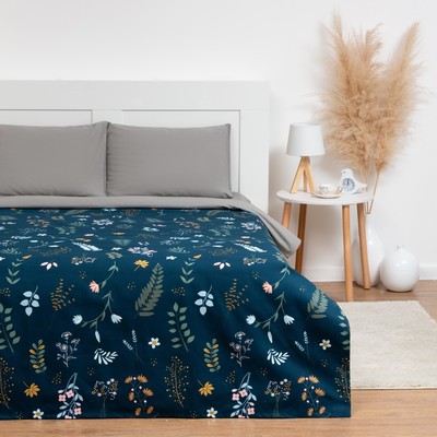 Покрывало 1.5-спальное «Этель» Herbs, 150×215 см, 100% хлопок