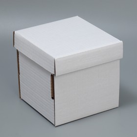 Упаковка подарочная, Складная коробка «Белая», 16.6 х 15.5 х 15.3 см