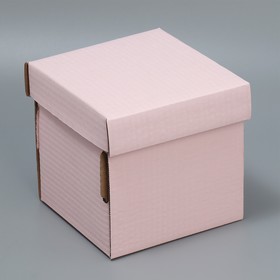 Упаковка подарочная, Складная коробка «Розовая», 16.6 х 15.5 х 15.3 см