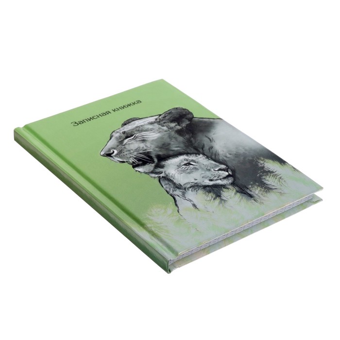 Записная книжка 105 х 140 мм, 64 листа "Львы", твёрдая обложка, глянцевая ламинация - фото 1926567572