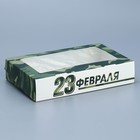 Кондитерская упаковка, коробка с ламинацией «23 февраля», 20 х 12 х 4 см - Фото 2
