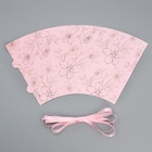 Пакет для цветов конусный круглый складной на лентах «Цветы», 15 х 23.3 х 7.5 см - Фото 6