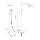 Душевая система Accoona A83306F, однорычажный, термостат, тропический душ, лейка, черный - Фото 11