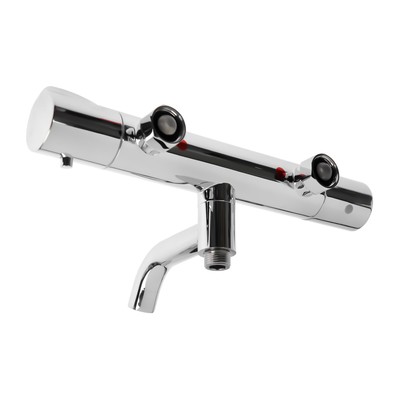 Смеситель для ванны Accoona A62305, двухвентильный, термостатический, душевой набор, хром