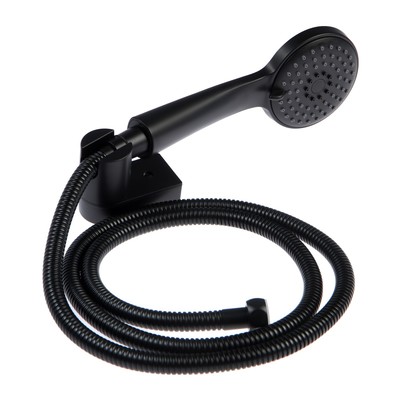 Смеситель для ванны Accoona A63207F, однорычажный, излив 158 мм, душевой набор, черный