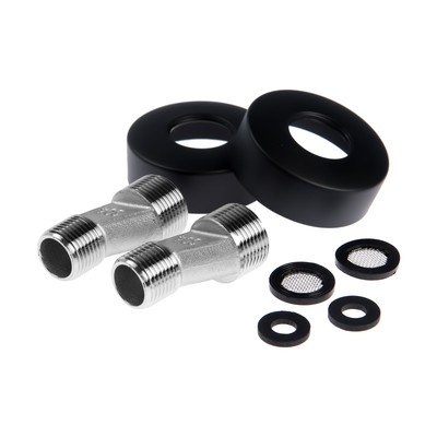 Смеситель для ванны Accoona A63207F, однорычажный, излив 158 мм, душевой набор, черный