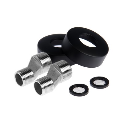 Смеситель для ванны Accoona A71207F, однорычажный, излив 300 мм, душевой набор, черный