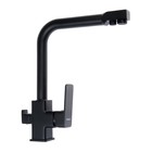 Смеситель для кухни Accoona A51126F, однорычажный, излив 189 мм, выход на питьевую, черный - Фото 1