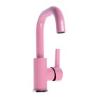 Смеситель для раковины Accoona A9687J, однорычажный, длина излива 139 мм, розовый - фото 47640835