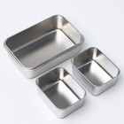 Контейнер для еды, 2 секции, 23×15.5×7, с крышкой, нержавеющая сталь, серебристый - Фото 4