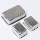 Контейнер для еды, 2 секции, 23×15.5×7, с крышкой, нержавеющая сталь, серебристый - Фото 5