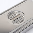 Контейнер для еды 3 секции, 34×15.5×7, с крышкой, нержавеющая сталь, серебристый - Фото 2